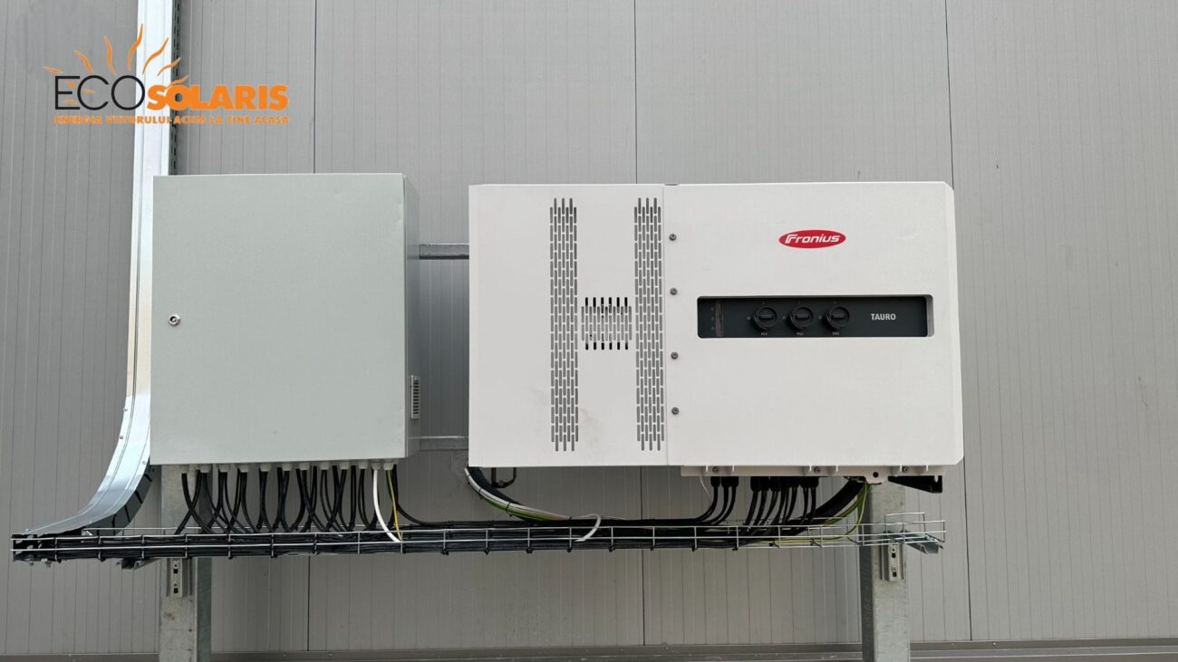 Am optat pentru invertorul Fronius Tauro datorită randamentului său ridicat, fiabilității demonstrate și a funcțiilor inteligente integrate.
