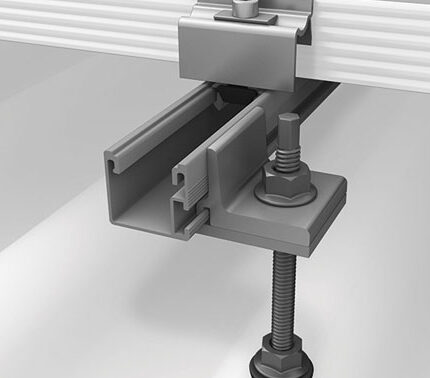 Sistem fixare panouri fotovoltaice singlerail 4 panouri