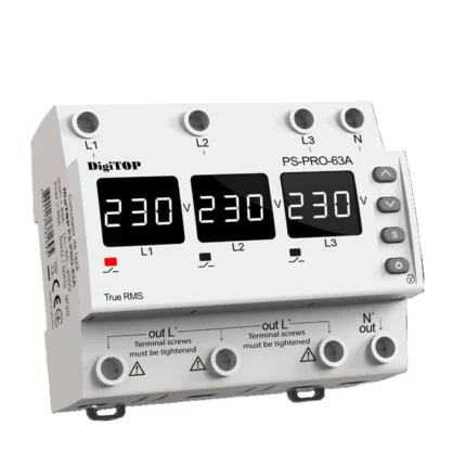Releu protectie tensiune DigiTOP PS-PRO-63A 380V