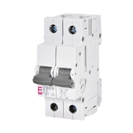 Siguranță automată AC 1P+N 6A B 10kA ETIMAT P6 ETI