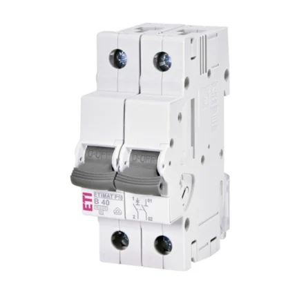 Siguranță automată AC 1p+N 40A B 10kA ETIMAT P10 ETI