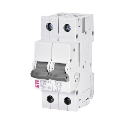 Siguranta automata AC ETIMAT P10, 2P 10 kA, C40, ETI