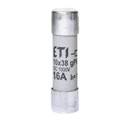 Siguranță fuzibilă cilindrică DC 16A/1000V CH,10×38, gPV, ETI