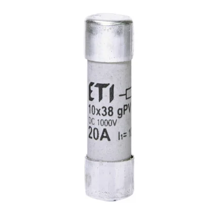 Siguranță fuzibilă cilindrică DC 20A/1000V CH,10x38, gPV, ETI