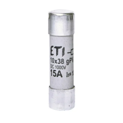 Siguranță fuzibilă cilindrică DC 15A/1000V CH,10×38, gPV, ETI