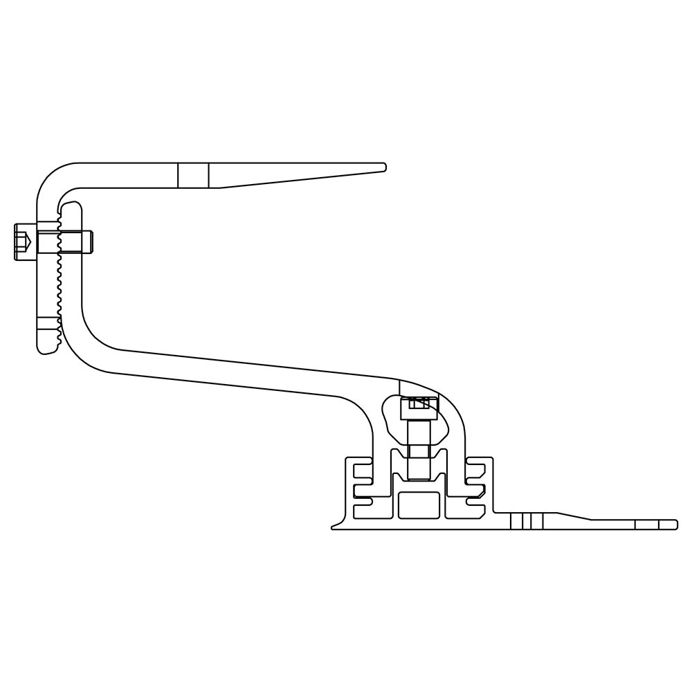 Carlig de acoperis CrossHook 4S pentru sine standard SolidRail K2 Systems 2002402