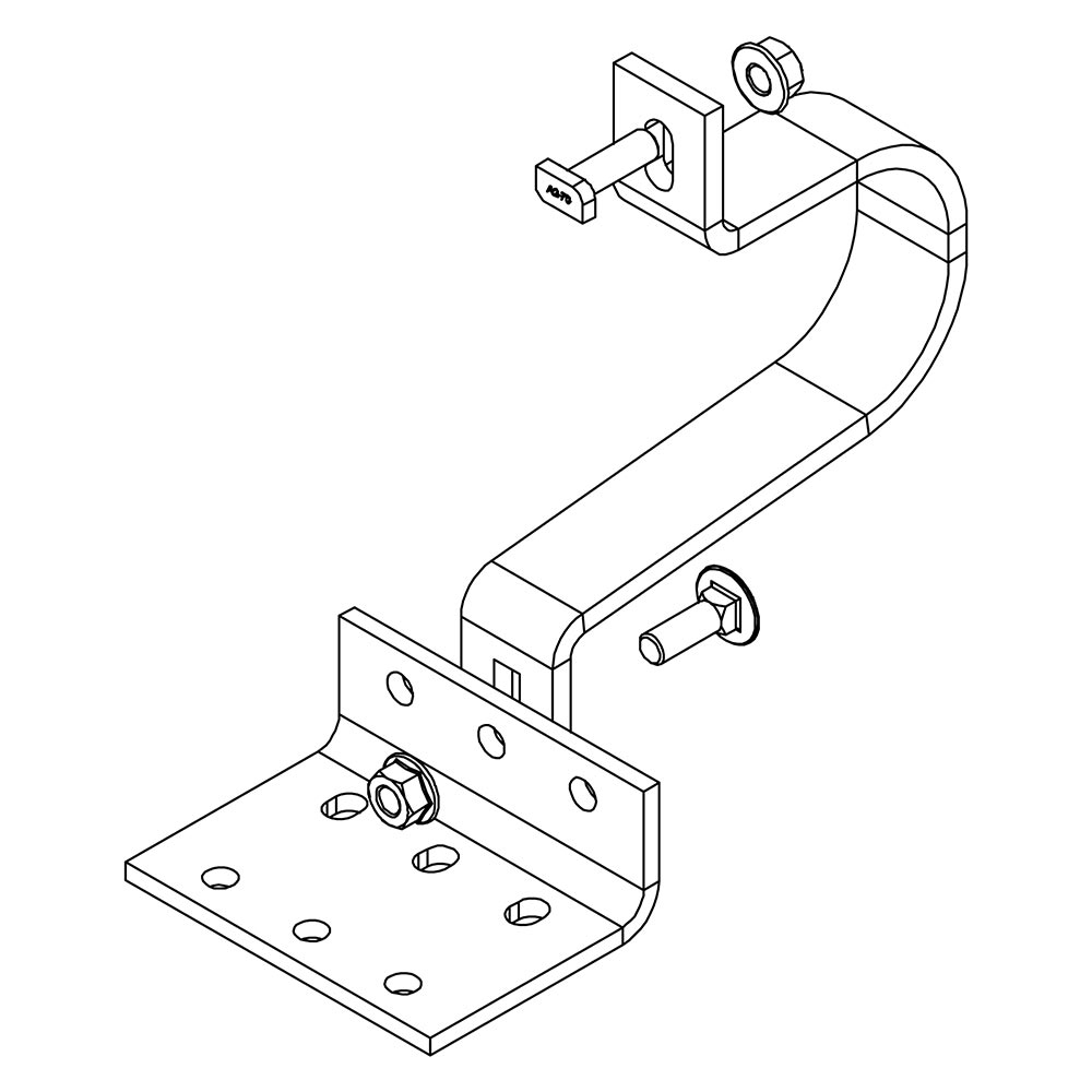 Carlig de acoperis SingleHook Vario pentru SingleRail montat lateral K2 Systems 2002651