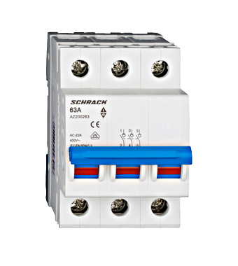 Comutator principal modular 63A, 3-poli Schrack
