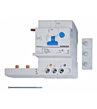 Bloc protectie dif. clipsabila 40A, 3poli 300mA tip A Schrack
