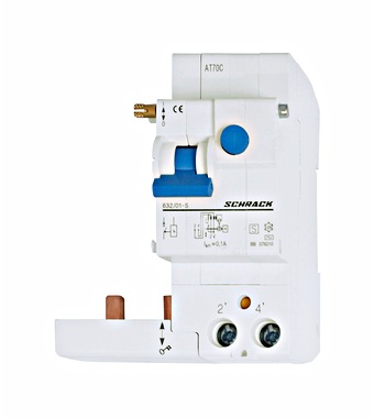 Bloc protectie dif. clipsabila 63A, 2poli 100mA tip S, AC Schrack