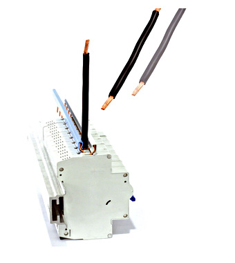Conductor flexibil negru 10mm²/325mm Schrack