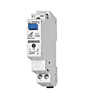 Buton modular cu reţinere şi LED, 1ND+1NI, 230VAC Schrack