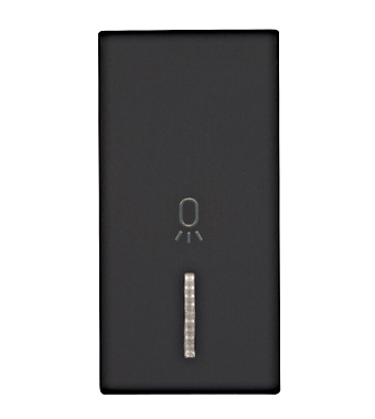 Clapetă cu indicator transparent, cu simbol LAMPĂ, 1M, negru Schrack