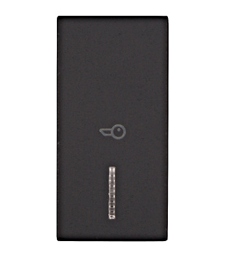 Clapetă cu indicator transparent, cu simbol CHEIE, 1M, negru Schrack