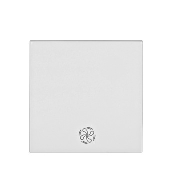 Clapetă cu simbol VENTILATOR, alb Schrack