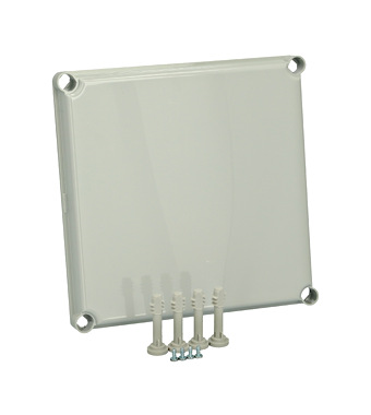 Capac 280x280x30 scund gri cu şuruburi cu cap normal Schrack
