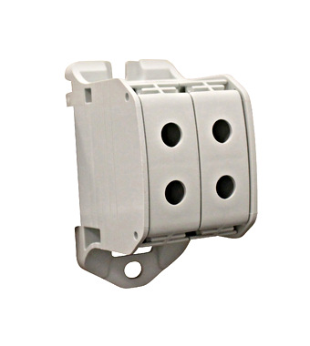 Clemă dublă Al-Cu,1 p. gri, 50mmp / 35mmp cu pin Schrack