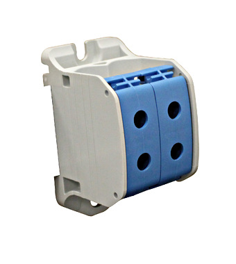 Clemă dublă Al-Cu,1 p. albastru, 50mmp / 35mmp cu pin Schrack