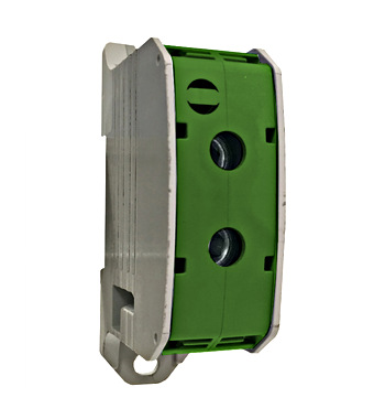 Clemă Al-Cu,1 p. verde, 50mmp / 35mmp cu pin Schrack