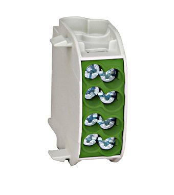 Clemă de derivaţie Cu-Al, 25mmp, 1p. izolată-galben/verde Schrack