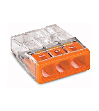 Conector doză Wago push 3x 0.5-2.5mm² Schrack