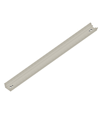 Aluminium H/C rail for 426mm divided front plates Schrack