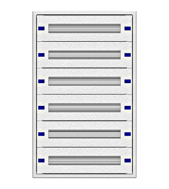 Cadru montaj compl. 2-18UV, 6 şine, plastr.plastic Schrack