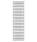 Cadru montaj compl. 2 39UV, 13 şine, plastr.plastic Schrack — f il149239