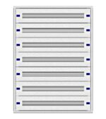 Cadru montaj compl. 3 21UV, 7 şine, plastr.plastic Schrack — f il149321