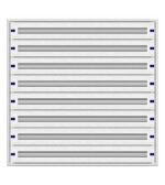 Cadru montaj compl. 5 24UV, 8 şine, plastr.plastic Schrack — f il149524