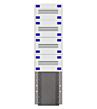 Combination Distributor Modular chassis 220mm 18HU, complete Schrack