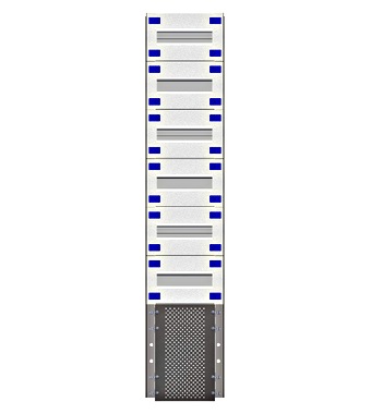 Combination Distributor Modular chassis 220mm 24HU, complete Schrack