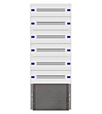 Combination Distributor Modular chassis 420mm 24HU, complete Schrack
