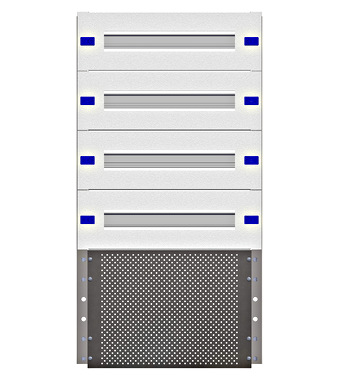Combination Distributor Modular chassis 428mm 18HU, complete Schrack