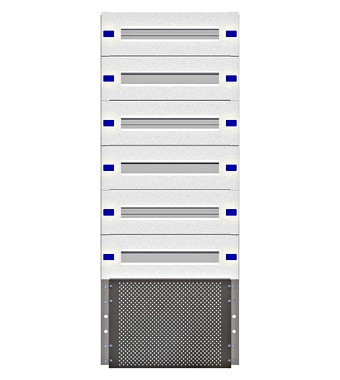 Combination Distributor Modular chassis 428mm 24HU, complete Schrack
