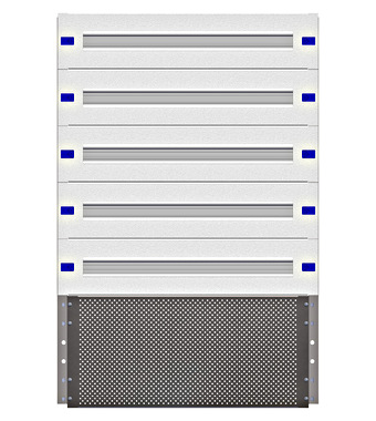 Combination Distributor Modular chassis 640mm 21HU, complete Schrack