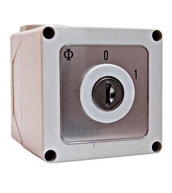 Comutator cu cheie capsulat 0-1 20A 3p Schrack