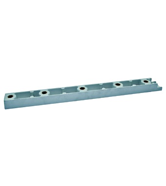 Busbar carrier for drilled busbars, 3-pole, 100/185mm system Schrack