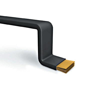 Bară cupru flexibilă, izolată, 400 A, 5x20x1, lungime 2m Schrack