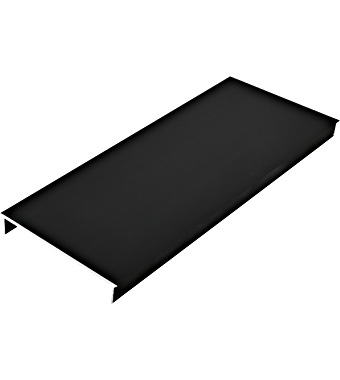 Capac din aluminiu SL plat / negru, 2000×58,3×9,6mm Schrack