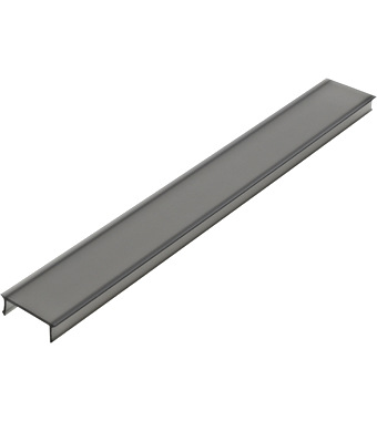 Capac PMMA LB plat / negru, 2000×17,8×6,1mm Schrack
