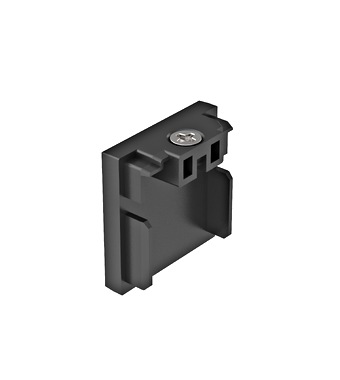 48V SLIM TRACK ENDCAP 2 BUC. NEGRU Schrack