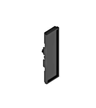 48V H-TRACK ENDCAP 2 BUC. NEGRU Schrack