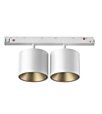 48V SPOT INSET DD 2x 10W LF927 ON/OFF ALB Schrack