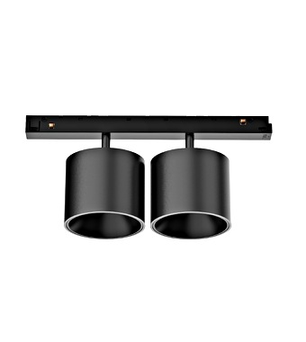 48V SPOT INSET DD 2x 10W LF930 ON/OFF NEGRU Schrack
