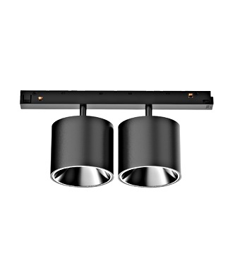 48V SPOT INSET DD 2x 10W LF927 DALI NEGRU Schrack