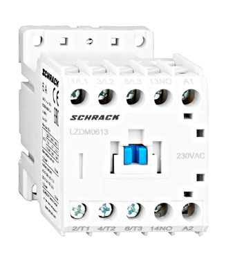 Contactor 3 poli, CUBICO Mini, 2,2kW, 6A, 1ND,230Vc.a. Schrack