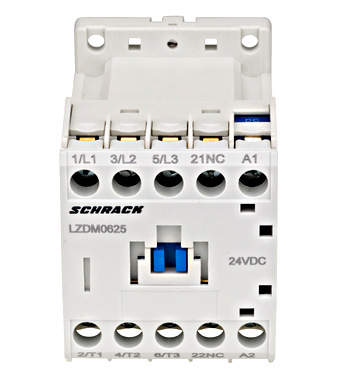 Contactor 3 poli, CUBICO Mini, 2,2kW, 6A, 1NÎ,24Vc.c. Schrack