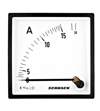 Ampermetru 96*96mm, 15A, conexiune directă, AC Schrack