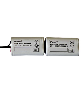 Akku 9,6V 2,0 Ah ptr.Einzelbatt. luminien ERT-LED 1h, 3h, 8h Schrack